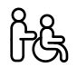 Kategorie A: für Gäste mit einer Gehbehinderung, die zeitweise auch auf einen nicht-motorisierten Rollstuhl oder eine Gehhilfe angewiesen sein können
